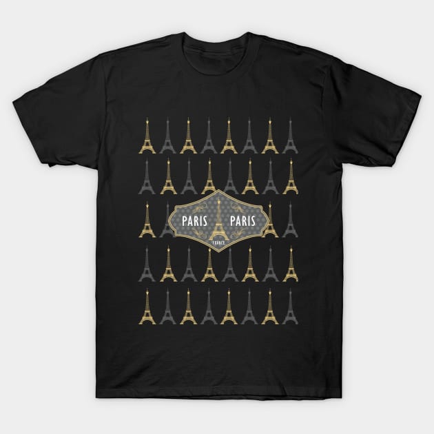 Eiffel Tower Paris T-Shirt by Krepas